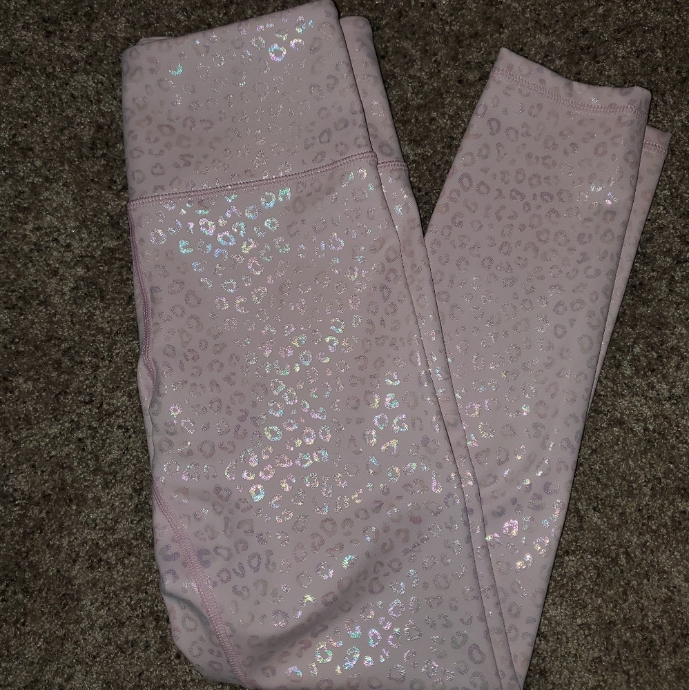 Zyia Active Pink Leopard Light n Tight Hi-Rise 7/8 24"